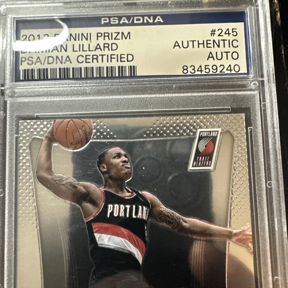 2012-13 Prizm Damian Lillard ROOKIE AUTO RC #245 Leaf COA Authenticated PSA/DNA - Image 4 of 4