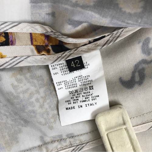 Etro Beige Blue & Black Satin Floral Paisley Blazer Size 6/42 - Picture 10 of 10