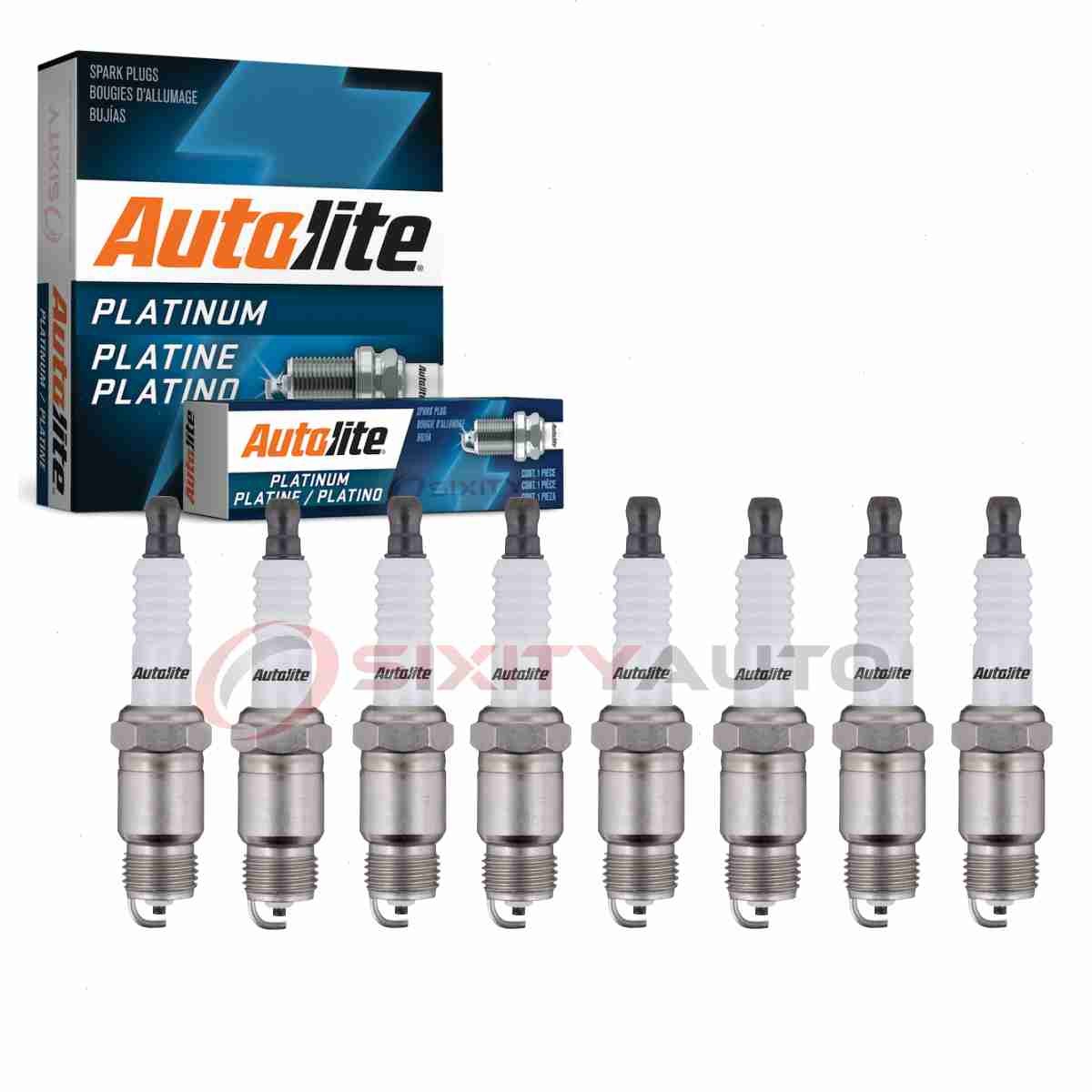 8 pc Autolite Platinum Spark Plugs for 1969-1970 Ford Fairlane Ignition vg