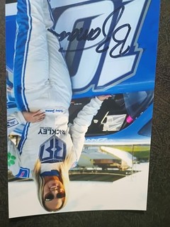 BRITTNEY ZAMORA Hand Signed Autograph 4X6 Photo BEAUTIFUL RACE CAR DRIVER