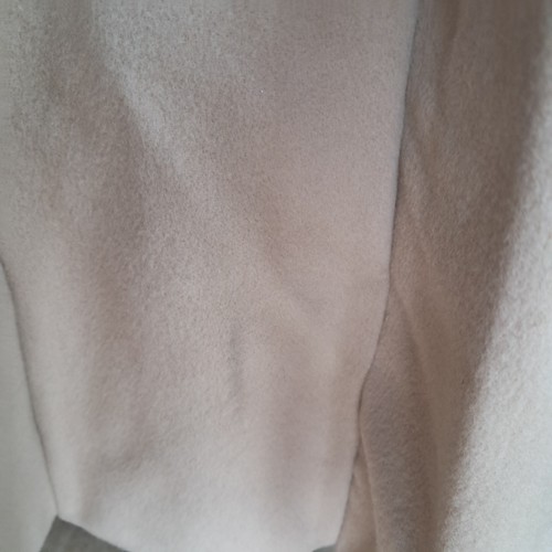 Jacques Vert Beige Wool & Cashmere Long Coat. Removeable Collar UK 14, damaged - Picture 6 of 19