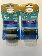 Amope Pedi Perfect Roller Refills Lot 2 Ultra Coarse + 1 Regular Rollers READ