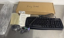 Microsoft Basic Keyboard 1.0A PS/2 X800468-208 w/Mouse Tested Working