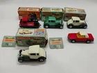 Lot Of 5 Vintage Matchbox Lesney 1:64 Scale Mercedes 350SL, Model A, Locomotive
