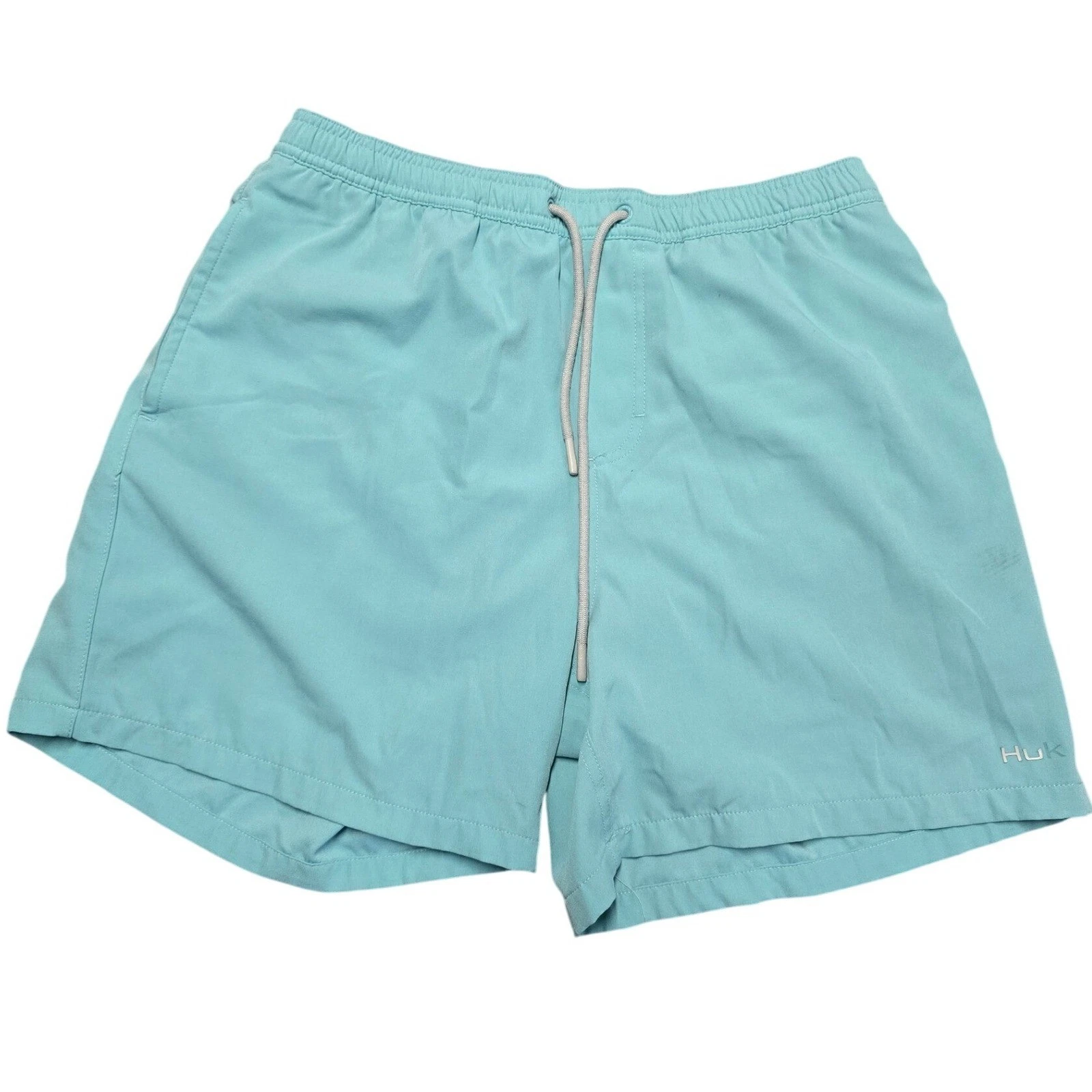 Huk Performance Fishing Shorts Men's Medium Blue Quick Dry Swim Hybrid Shorts