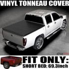 For 04-07 Silverado/Sierra Fleetside 5.8 Ft Bed Hidden Snap Vinyl Tonneau Cover