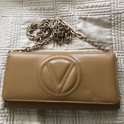 Mario Valentino Spa Tan Leather Crissbody/Wallet