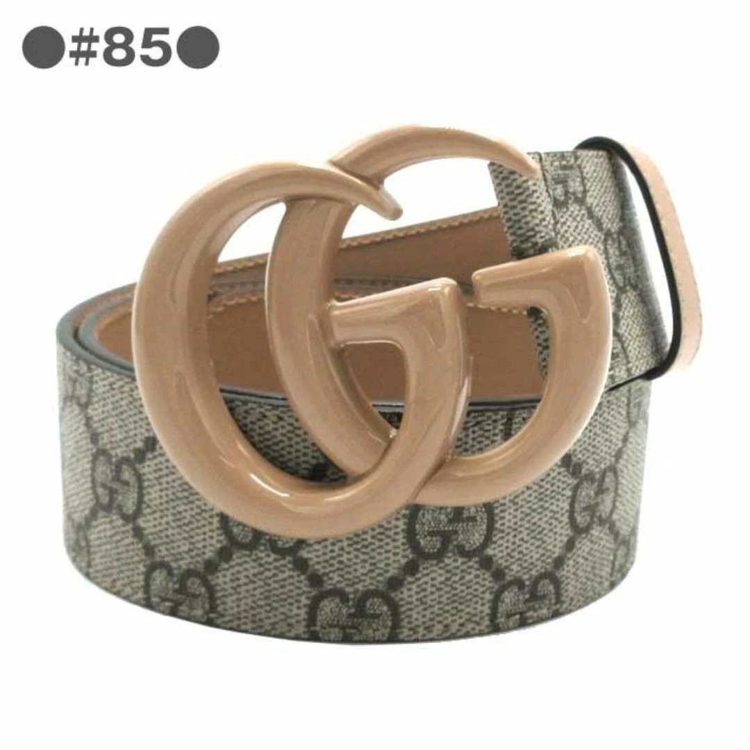 [Neuf] Gucci 400593 Ceinture Beige Multi 85 GUCCI GG Supreme GG Motif Double G Wi