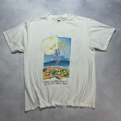 Vintage Trails End Gourmet Popcorn Promo T-Shirt Size L Graphic Tee Made in USA
