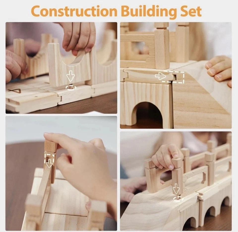 Edyfico TGQ101, Wooden Building Blocks Set, Varible Arch Bridge - Image 3 of 3