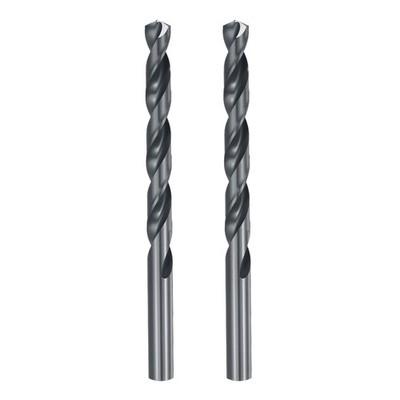 2 Pack P Drill Bit Round Shank M42 8% Cobalt 135° Nitriding Black