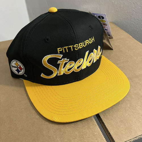 NWT Vintage Pittsburgh Steelers Snapback Hat Sports Specialties Script Twill NFL - Picture 2 of 7