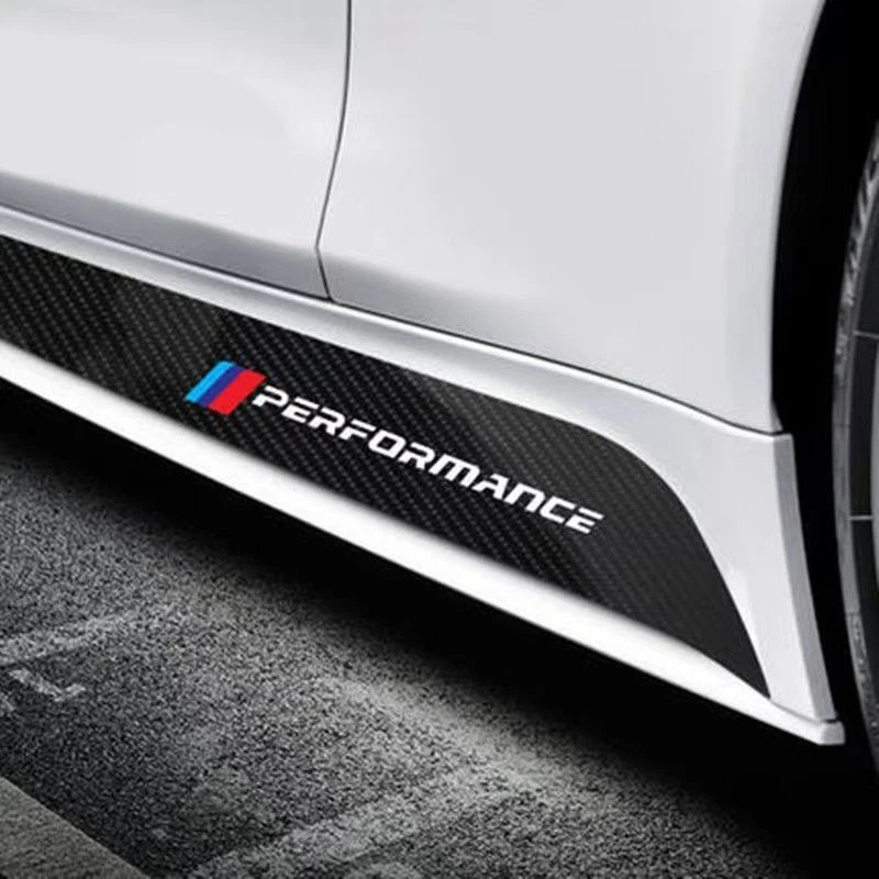 PARA BMW SERIE 1 2 3 4 5 X5X6 PATRÓN FIBRA CARBONO MP PEGATINA LATERAL FALDÓN CALCOMANÍAS Foto 4 de 4