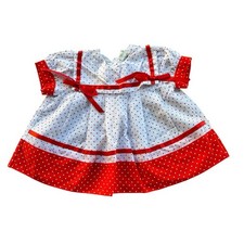Vintage Baby Red Polka Dot Dress size 9 months