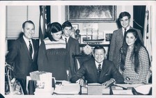 1968 Photo Jack Levy New England Director Governor Volpe People Youth Liberman