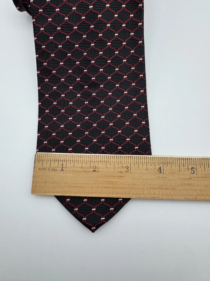 Corbata geométrica clásica Brooks Brothers para hombre tejida en seda Inglaterra EE. UU. Foto 2 de 4