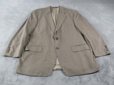 Chaps Ralph Lauren Sport Coat Mens 48R Jacket Wool Silk Brown 2 Button EUC