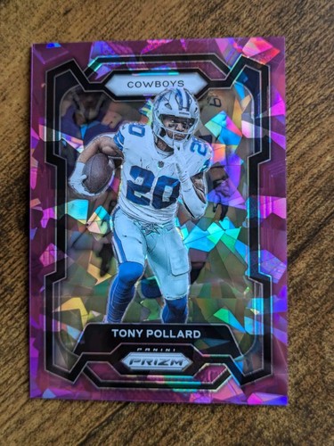 COWBOYS Bundle /225 - Prizm 2023 - Purple Cracked Ice Tony Pollard + Day Nguyen - Picture 5 of 7