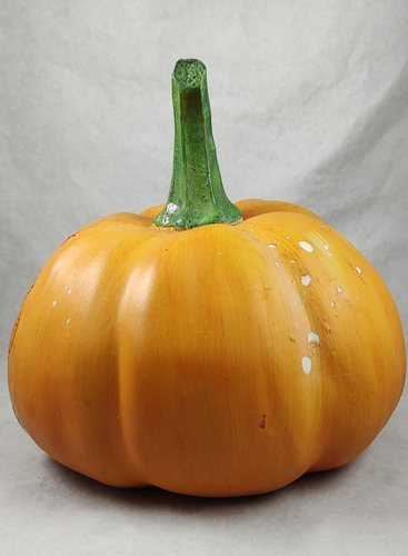 Resin/Plaster Pumpkin Turkey Give Thanks Fall 8" tall Decoration Tabletop - Picture 4 of 11