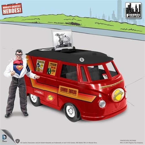 METROPOLIS MOBILE NEWS ROOM Van Playset w/Exclusive SUPERMAN Retro Figure • NEW - Picture 5 of 6