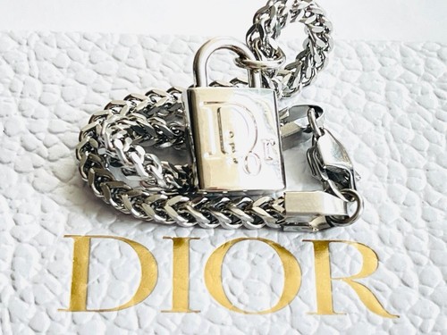 Authentic Christian DIOR look charm zipper pull and BRACELET 7.5 inch - Picture 19 of 19