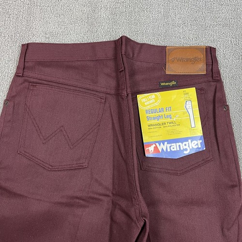 Vintage 70's Wrangler Twill Pants 82680 Men's 33x34 Straight Leg Talon Zipper - Picture 7 of 8