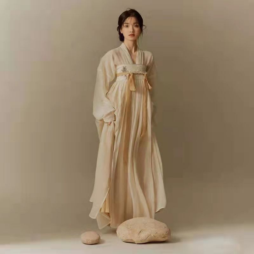 Tang Dynasty Flower Embroidered Hanfu Dress Traditional Harajuku Daily Dresses - Picture 13 of 13