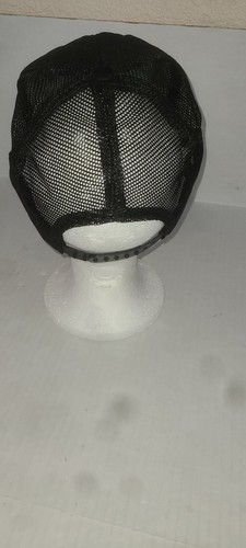 Cappello Vintage Maglia Camionista Sicurezza Patch Adj Snapback Nero Made USA - Foto 4 di 7