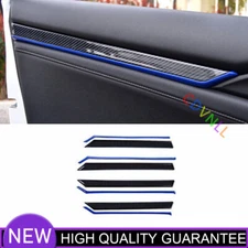 Inner Door Strip Panel Cover Trim 8* For Honda Civic 10th 2016-2021 Carbon Fiber