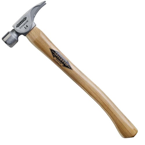 Stiletto TI14SC 18-Inch 14-Oz Titanium Smooth Face Curved Hickory Handle Hammer - Picture 1 of 2