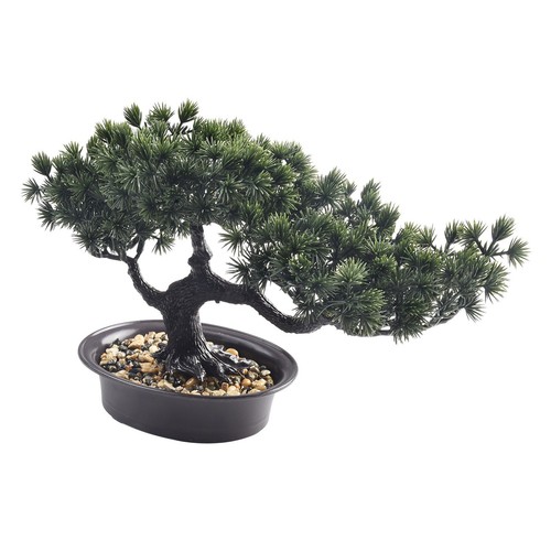 Decorative Artificial Realistic Plastic Desk Faux Bonsai Tree Potted Plant Pot - Picture 15 of 21