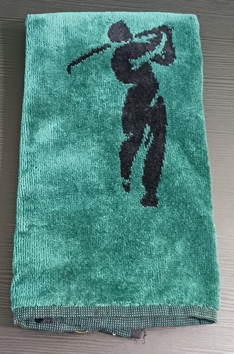 SIR CHRISTOPHER HATTON GOLF TOWEL Clip on Forest Green/Black NEW MADE IN BELGIUM - Picture 13 of 18