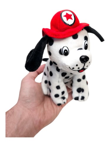 Feuerwehrmann Dalmatiner Plüsch (7 Zoll) Stofftier Hund mit Feuerwehrhelm - Bild 4 von 10