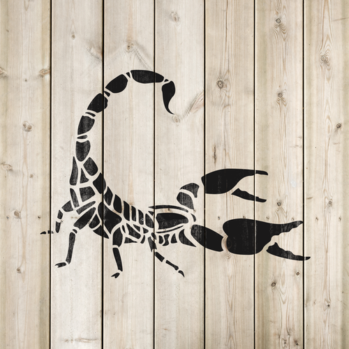 Scorpion Stencil - Durable & Reusable Mylar Stencils - Picture 4 of 5