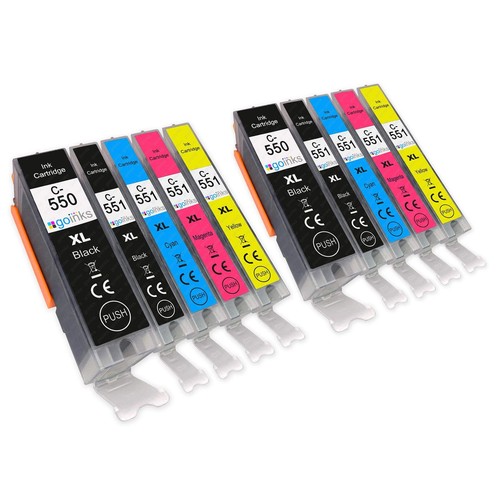Go Inks 2 Set of 5 Ink Cartridges to replace PGI-550 & CLI-551 Compatible/non-OE