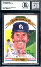 Ron Guidry Gem Mint 10 Beckett BAS Signed 1983 Donruss Diamond Kings Autograph