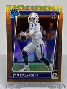 SAM EHLINGER 2021 DONRUSS OPTIC FOOTBALL RATED ROOKIE BRONZE PARALLEL #246 COLTS
