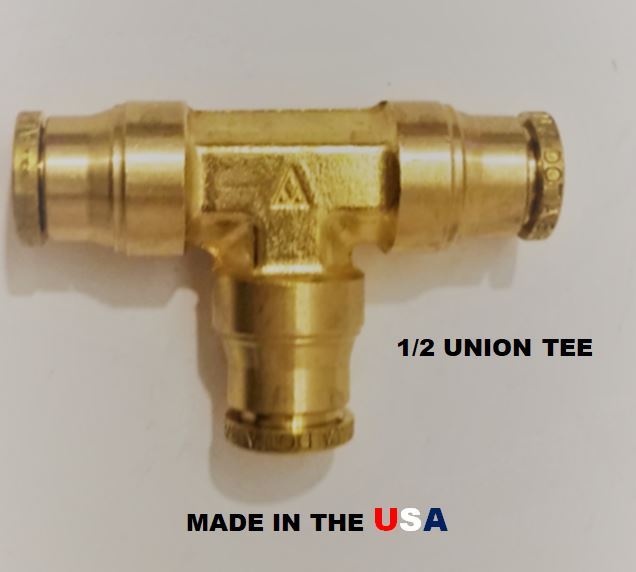 BRASS FITTINGS QUICK CONNECT DOT AIR BRAKE UNION TEE 1/2 TUBE eBay