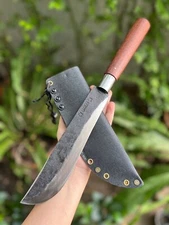 Handmade machete hunting knife 9.5” forged blade, Rosewood handle & Pvc case