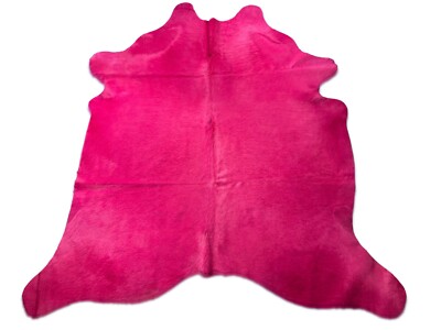 Huge Dyed Pink Cowhide Rug (giant size) Size: 9x7.5 feet D-174 | eBay