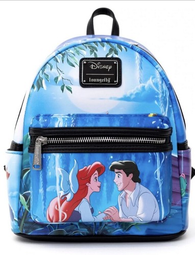 Loungefly Disney exklusiver Mini-Rucksack kleine Meerjungfrau Kiss das Mädchen Arielle Neu mit Etikett - Bild 1 von 4