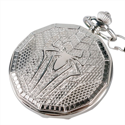 Vintage Styler Spider Design Hand-Wind Mechanical Pocket Watch Silver Tone Case - Picture 7 of 12