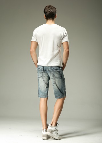 FOX JEANS Men's Walker Stylish Blue Denim Jeans Shorts SIZE 42 - Picture 6 of 12