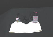 052X03 Maidenform DM7968 Fit to Flirt Seamless Lace T-Back Bra XL White NWOT