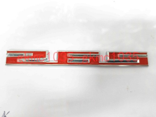 METAL BUMPER TRUNK GRILL EMBLEM DECAL STICKER LOGO BADGE CHROME/RED NEW 265 4.4 - Picture 2 of 3