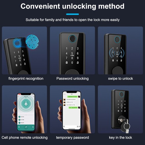 Smart Lock Fingerprint Keyless Entry Door Lock Deadbolt with Apple Home USA - Picture 4 of 17
