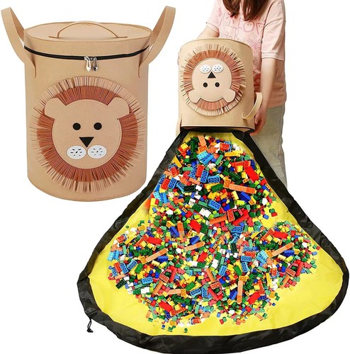 Large Toy Storage Box Organizer Bag For kids Playroom Storage Bin And Play Mat - Picture 18 of 20