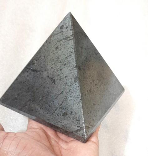 Große Hämatit Pyramide 5 Zoll Positive Energie Chakra Ausgleich Pyramide Stabilität - Bild 12 von 13