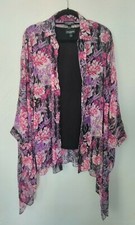 Ladies Antthony Studio Chiffon Shirt and Tank.  Size- S. Black Mixture