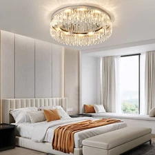 23.6 Inch Modern Crystal Chandelier Lighting for Living Room,Bedroom, Hallway